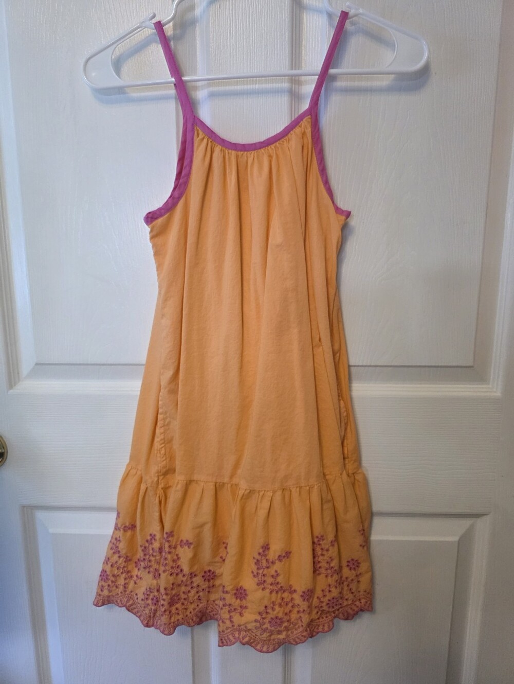 Gap Kids Orange Pink Embroidered Sundress Size XL
